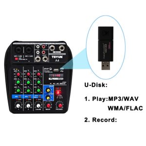 Small Audio Sound Digital Microphone Mixer 48V