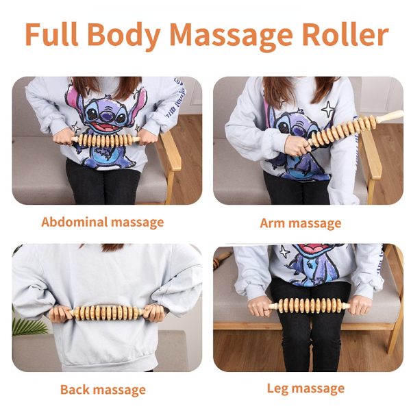 7 Pcs/Set Wood Massage Gua Sha Lymphatic Drainage Roller