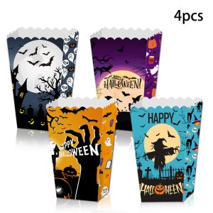 Creepop 4Pc Halloween Popcorn Boxes