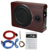 Premium Low Profile Car Powered Audio Subwoofer 8 In