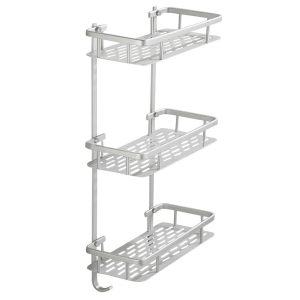 Wall Mounted Bathroom Shower Caddy Storage Shelf