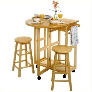 Ultimate Portable Kitchen Island Breakfast Bar Table Set