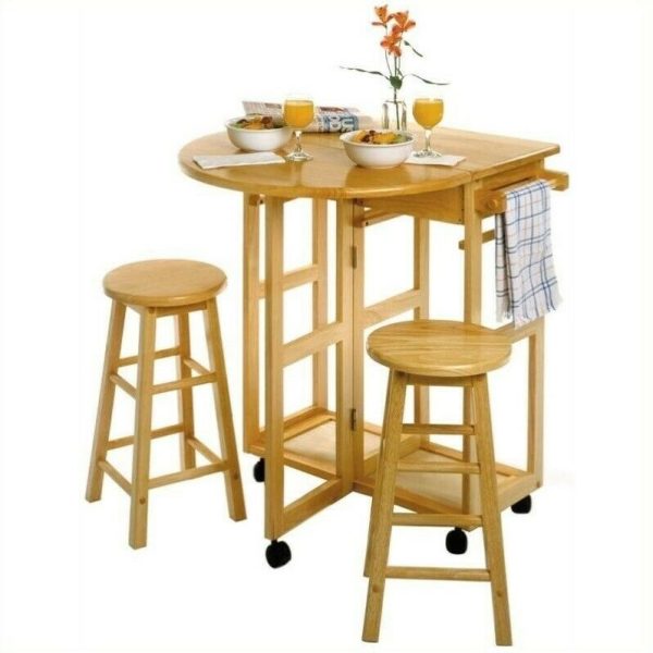 Ultimate Portable Kitchen Island Breakfast Bar Table Set