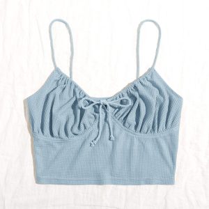 Camisole With Front Straps And Chest Folds