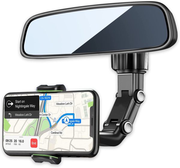 Rear Rearview Phone Holder