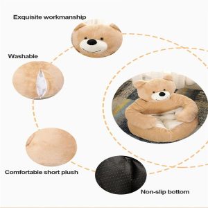 Bear Hug Cat Dog Plush Bed