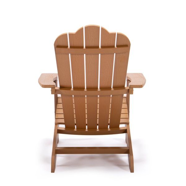 Tale Adirondack Chair Outdoor Furniture Painted Seating With Cup Holder All-Weather Fade-Resistant Plastic Wood