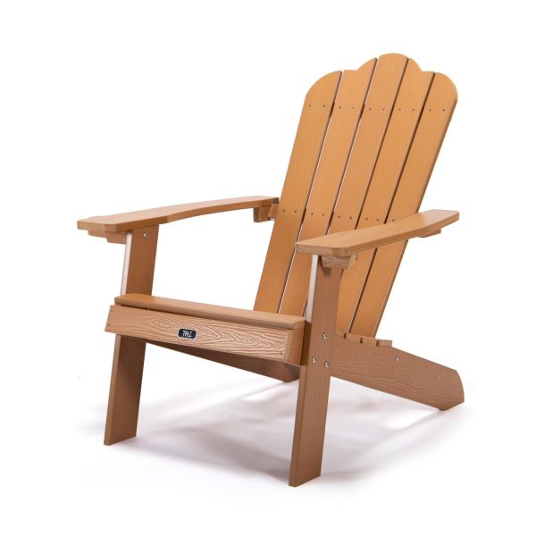 Tale Adirondack Chair Outdoor Furniture Painted Seating With Cup Holder All-Weather Fade-Resistant Plastic Wood