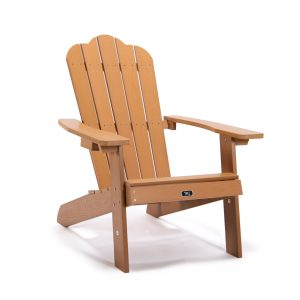 Tale Adirondack Chair Outdoor Furniture Painted Seating With Cup Holder All-Weather Fade-Resistant Plastic Wood