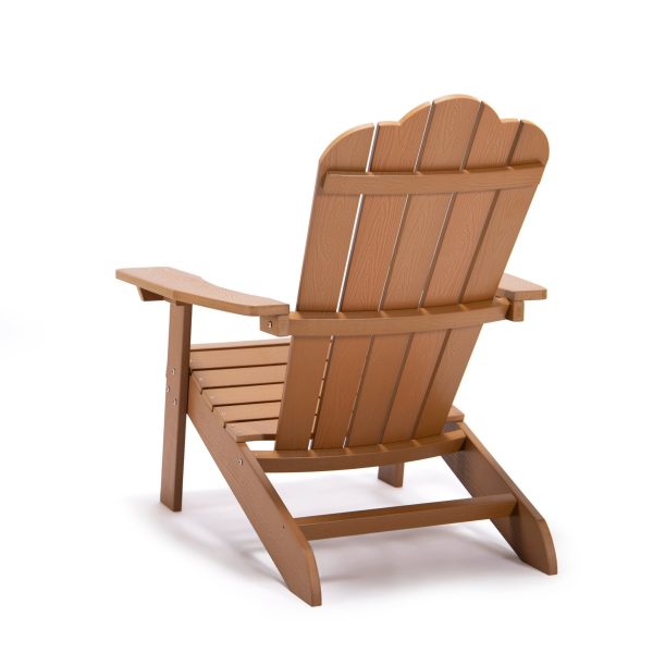 Tale Adirondack Chair Outdoor Furniture Painted Seating With Cup Holder All-Weather Fade-Resistant Plastic Wood