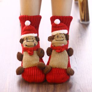 Thickened Middle Tube Thick Line Christmas Socks