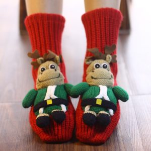 Thickened Middle Tube Thick Line Christmas Socks