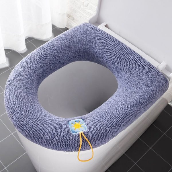 Thickened Toilet Seat Cushion Cover Washable With Cartoon Handle