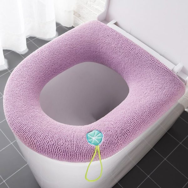 Thickened Toilet Seat Cushion Cover Washable With Cartoon Handle