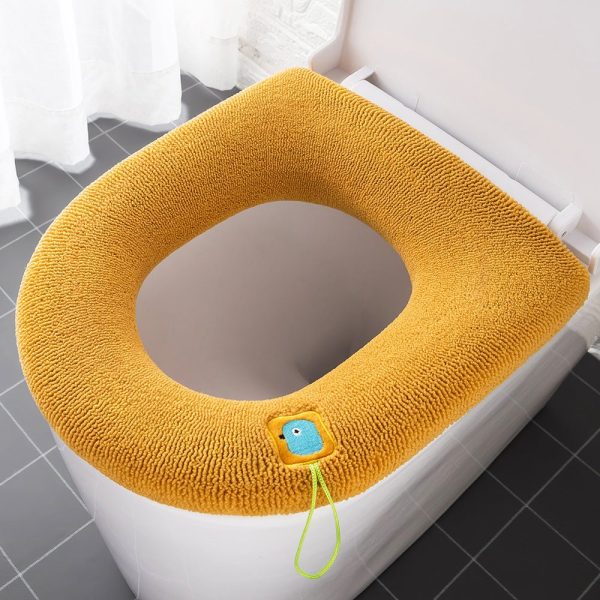 Thickened Toilet Seat Cushion Cover Washable With Cartoon Handle