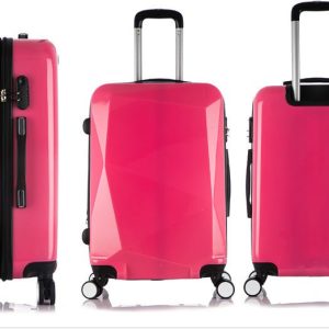 Three-Piece Diamond Pattern Swivel Wheels Luggage