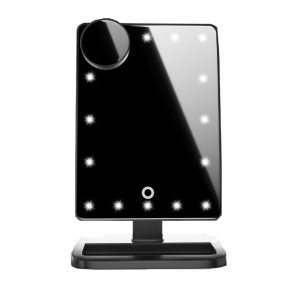 Touch Screen Makeup Mirror With 20 Led Light Bluetooth Music Speaker 10X Magnifying Mirrors With Lights