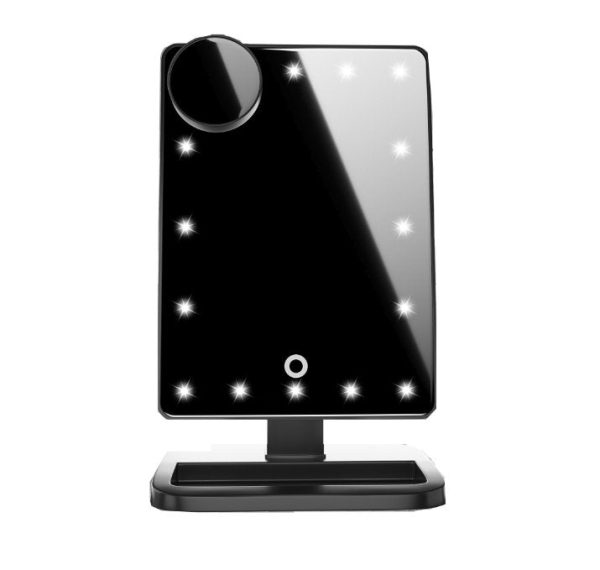 Touch Screen Makeup Mirror With 20 Led Light Bluetooth Music Speaker 10X Magnifying Mirrors With Lights