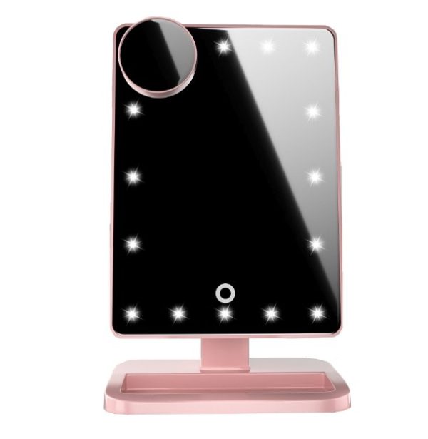 Touch Screen Makeup Mirror With 20 Led Light Bluetooth Music Speaker 10X Magnifying Mirrors With Lights