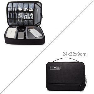 Travel Cable Bag Portable Digital Usb Gadget Organizer Charger Wires Cosmetic Zipper Storage