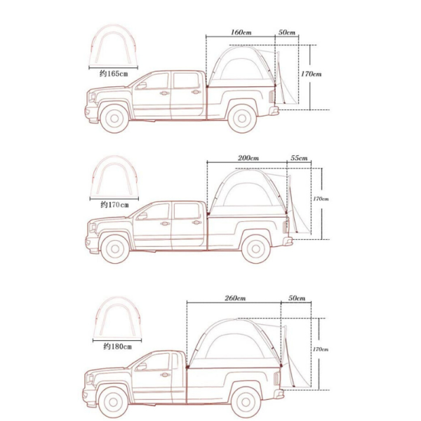 Premium Pickup Truck Pop Up Bed Tent