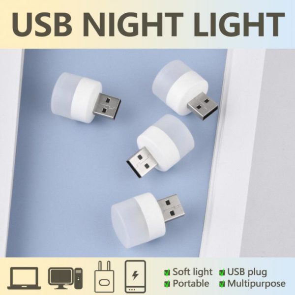 Usb Plug Lamp Computer Mobile Power Charging Usb Small Book Lamps Led Eye Protection Reading Light