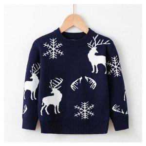 Viscose, Cotton Christmas Sweaters For Children