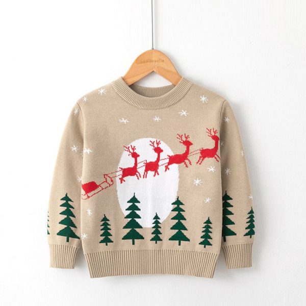 Viscose, Cotton Christmas Sweaters For Children