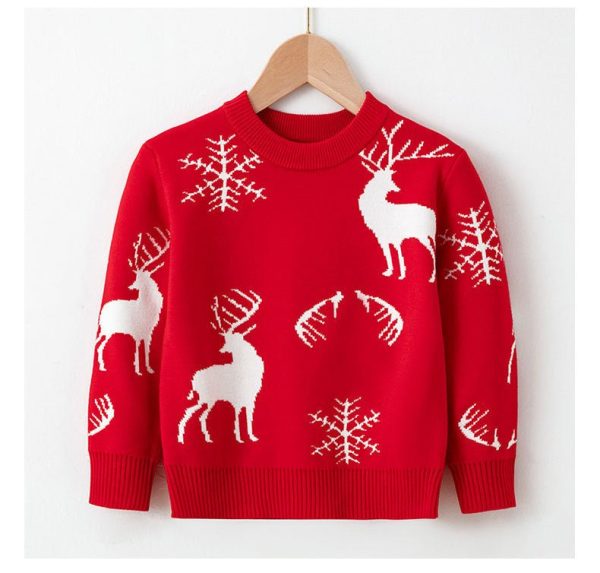 Viscose, Cotton Christmas Sweaters For Children