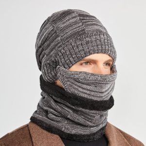 Winter All-Match Warm Wool Knit Hat Plus Velvet Padded Cycling