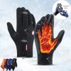 Winter Gloves Touch Screen Ability Waterproof Sports Gloves With Fleece