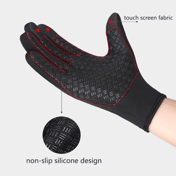 Winter Gloves Touch Screen Ability Waterproof Sports Gloves With Fleece