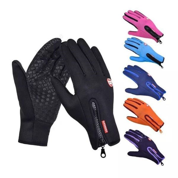 Winter Gloves Touch Screen Ability Waterproof Sports Gloves With Fleece