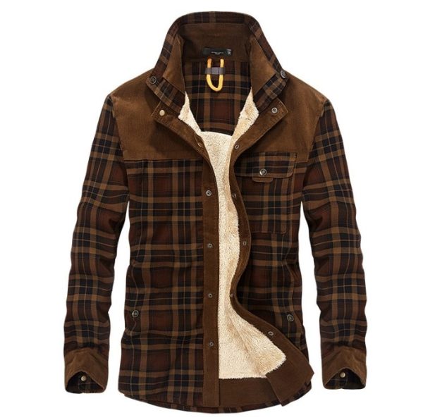 Winter Jacket Pure Cotton Plaid Jacket