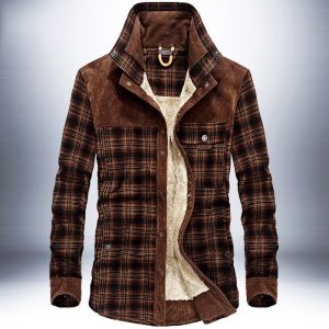 Winter Jacket Pure Cotton Plaid Jacket