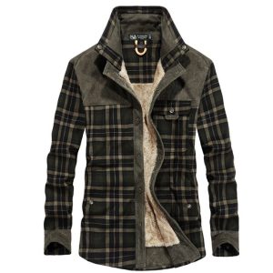 Winter Jacket Pure Cotton Plaid Jacket