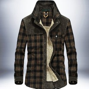 Winter Jacket Pure Cotton Plaid Jacket