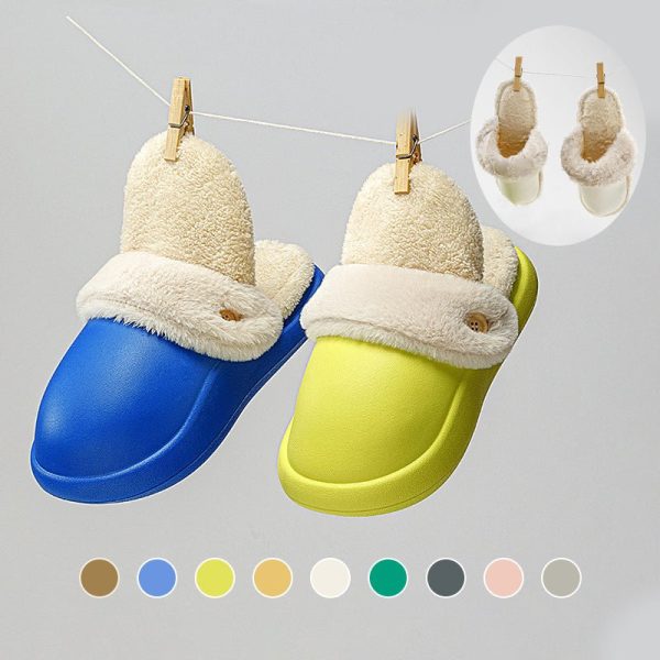 Winter Warm Slippers Household Non Slip Couples At Home Cotton Slippers