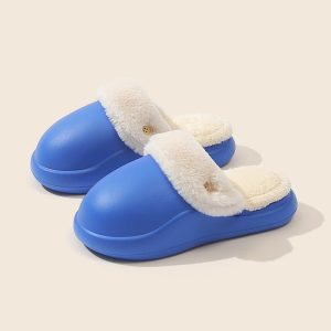 Winter Warm Slippers Household Non Slip Couples At Home Cotton Slippers