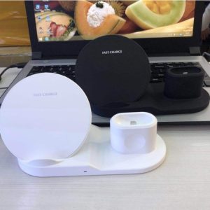 Wireless Charger Mobile Phone 3 In 1 Stand Watch Headphones