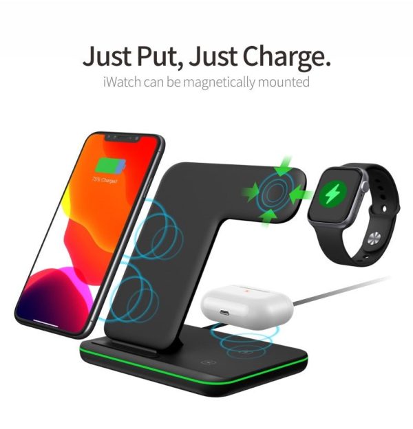 Wireless Charger Mobile Phone Watch Headset Fast Charging Stand Desktop