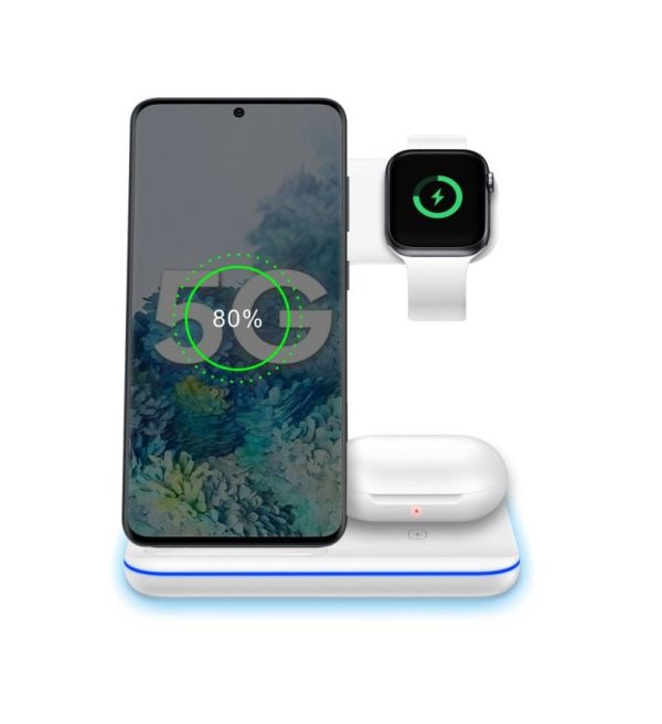 Wireless Charger Mobile Phone Watch Headset Fast Charging Stand Desktop