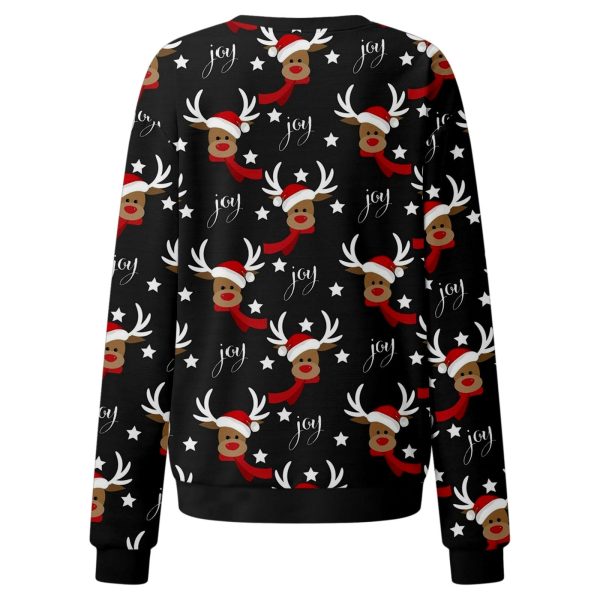 Women'S Printed Elk Christmas Sweater