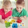 Wooden Expressions Toy Wooden Cube Face Pattern Building Blocks Educational Toys