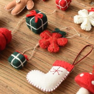 Wool Felt Cane Christmas Tree Diy Decoration Small Pendant