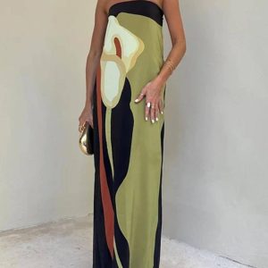 Maxi Dress - Sleeveless & Shoulder