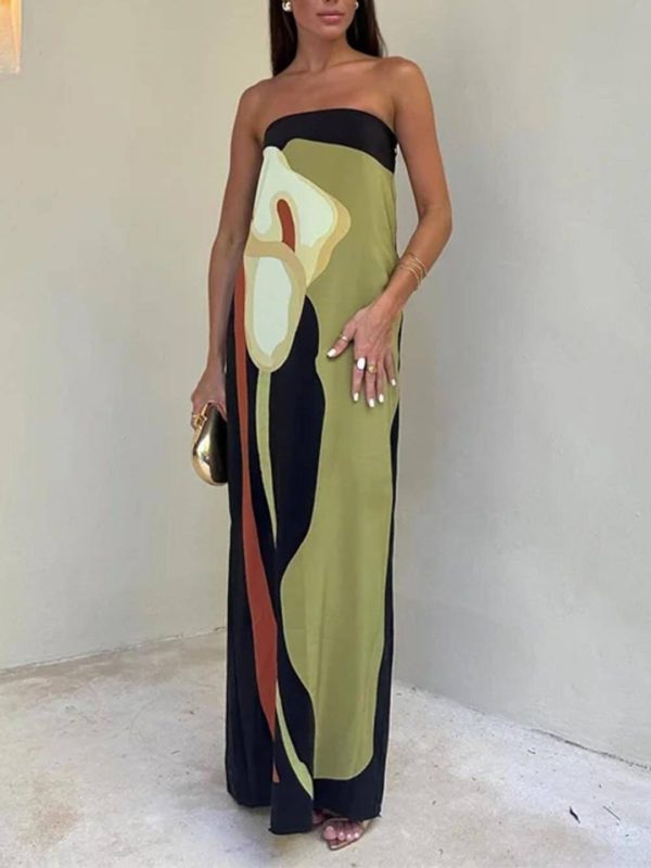 Maxi Dress - Sleeveless & Shoulder