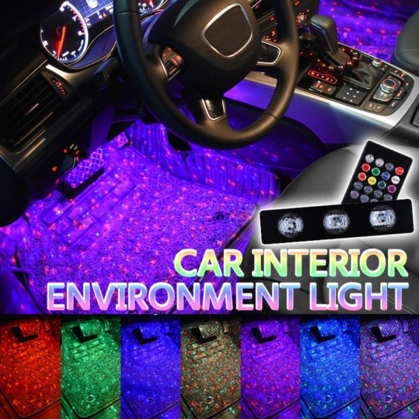 Car Interior Ambient Lights - (Contains 4 Light Bars)