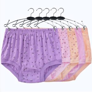 HighWaist Ladies Cotton Panties Plus Sizes5Pcs $24.98