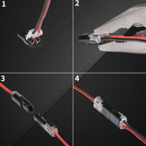 DoubleWire PlugIn Connector With Locking Buckle